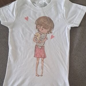 Live And Tell Girlt's Withe Tshirt Size 8.